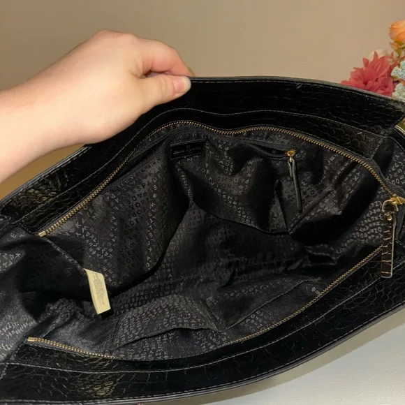 Kate Spade Elissa Bristol Large Black Croc Tote Bag - Like New with No Flaws! ♠️ - Picture 9 of 12